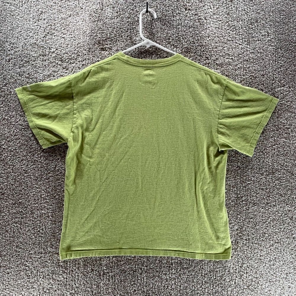 Columbia Shirt Mens Large Green Short Sleeve Outdoors Fishing Goodie Logo Crew - Picture 6 of 7